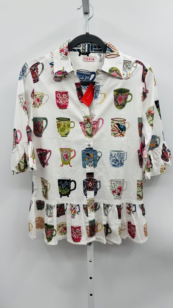 Tizzie Top White Multi S