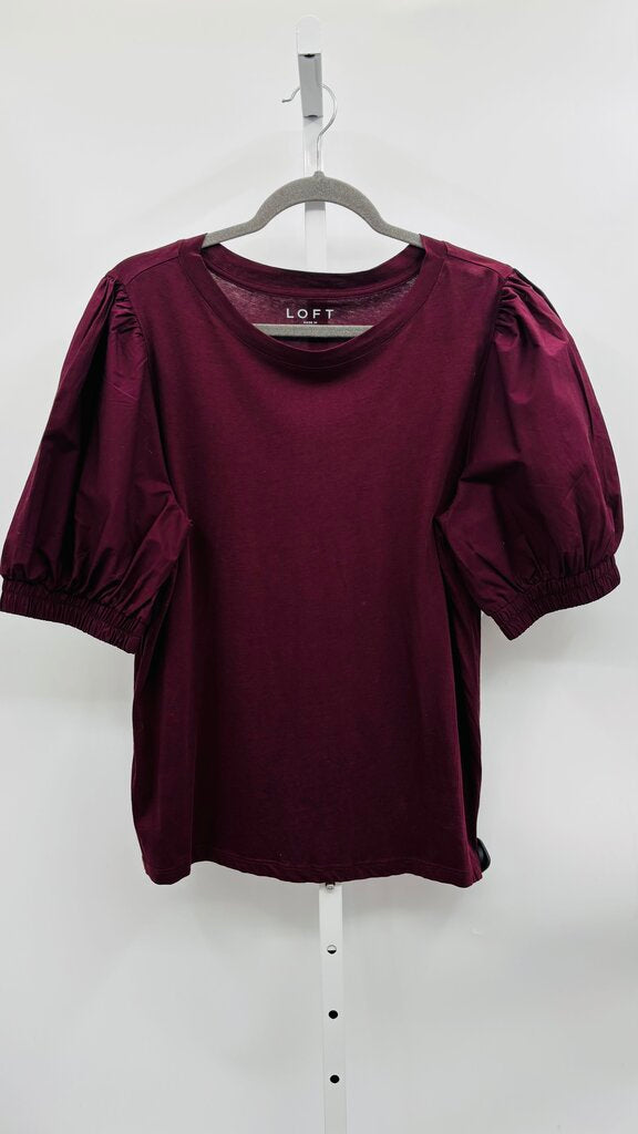 Loft T-Shirt Burgundy L