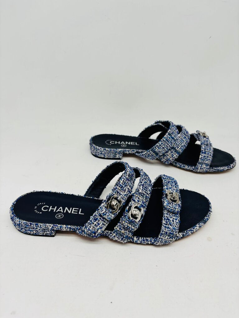 Chanel LUXURY SHOES Blue 10