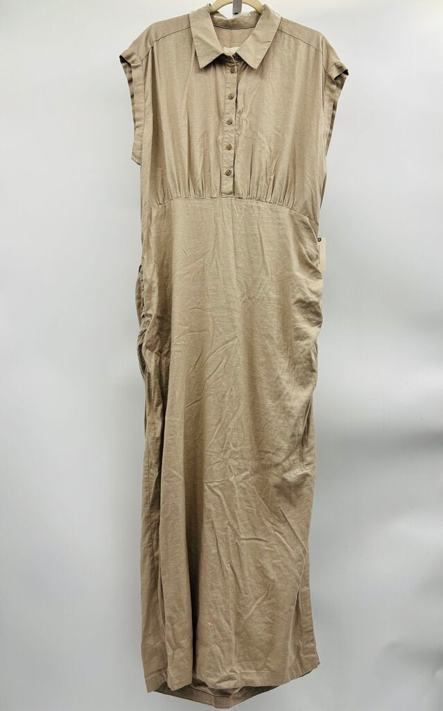 Anthropologie Maxi Dress Beige XL