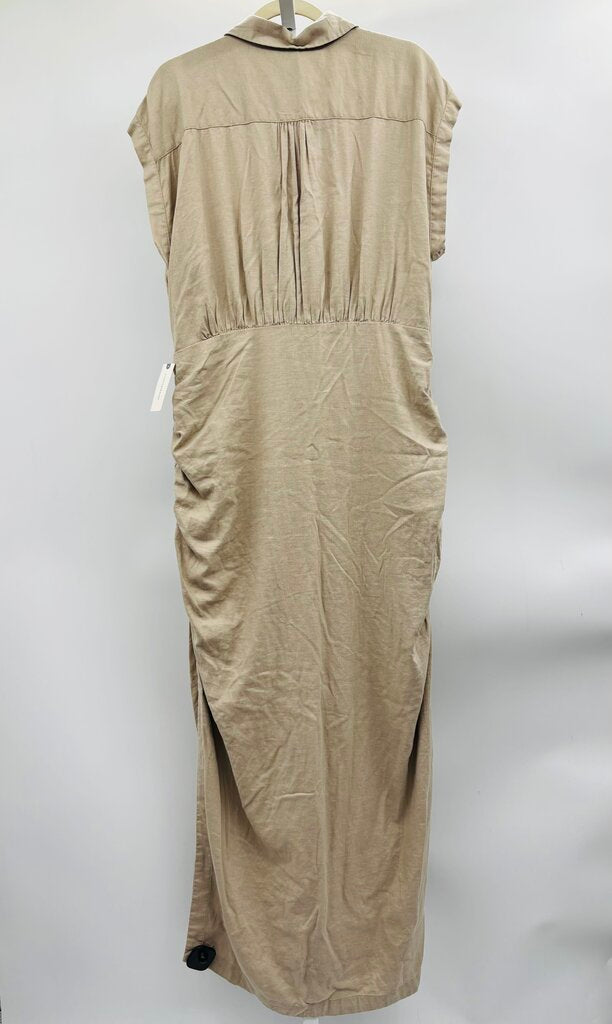 Anthropologie Maxi Dress Beige XL