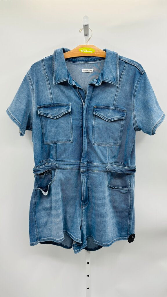 Good American Romper Plus Denim 3X