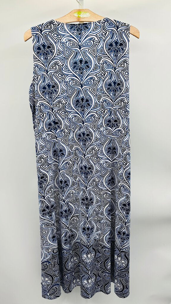 Talbots Maxi Dress Plus Blue 3X