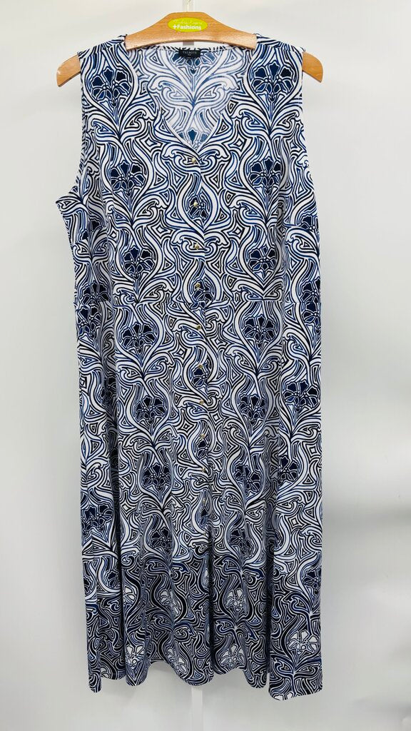 Talbots Maxi Dress Plus Blue 3X
