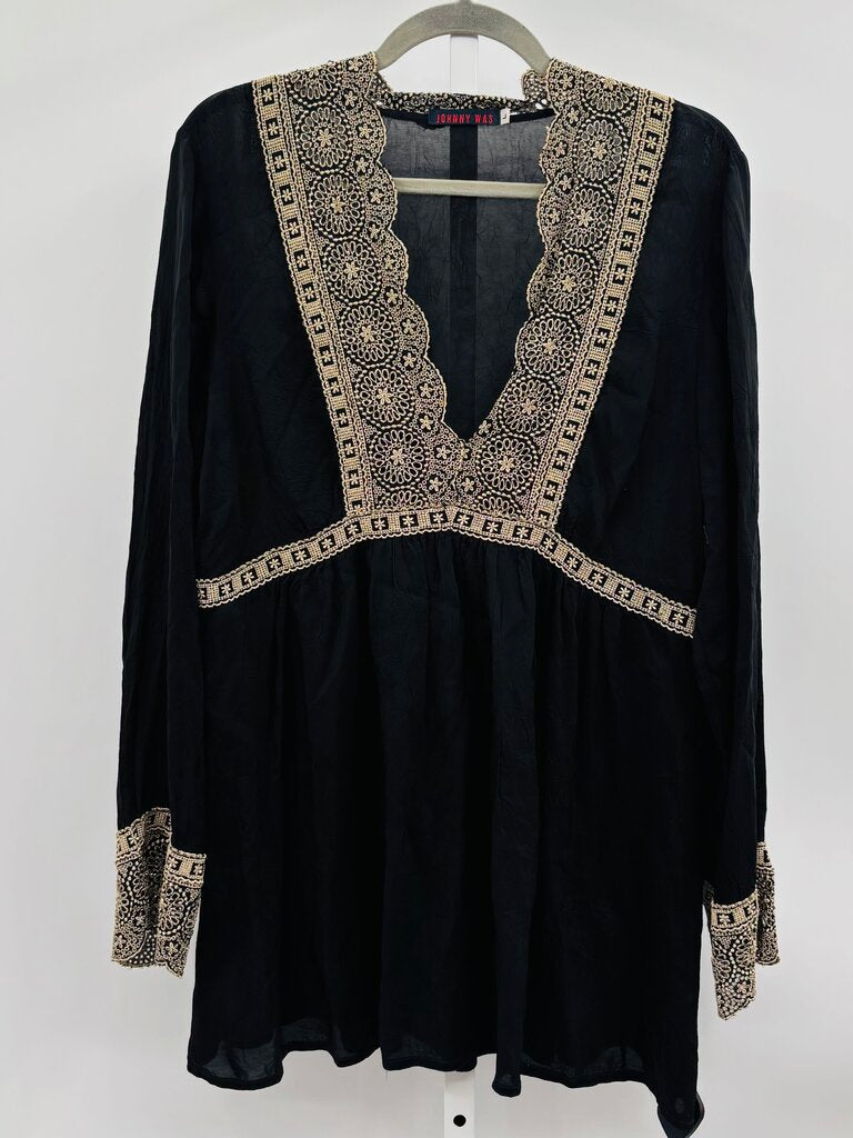 Johnny Was Tunic Black L
