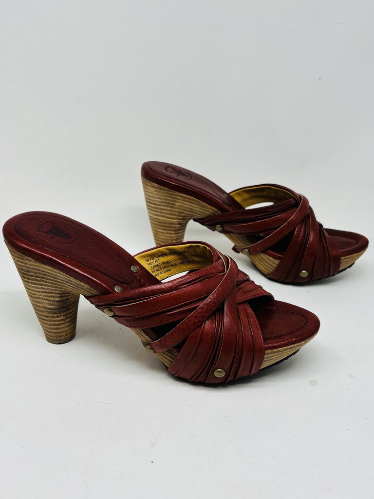 Frye Heels Burgundy 9