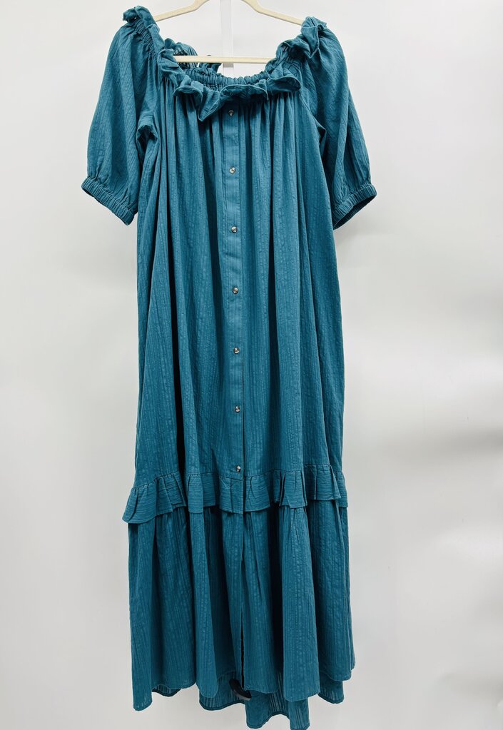 Anthropologie Maxi Dress Teal M