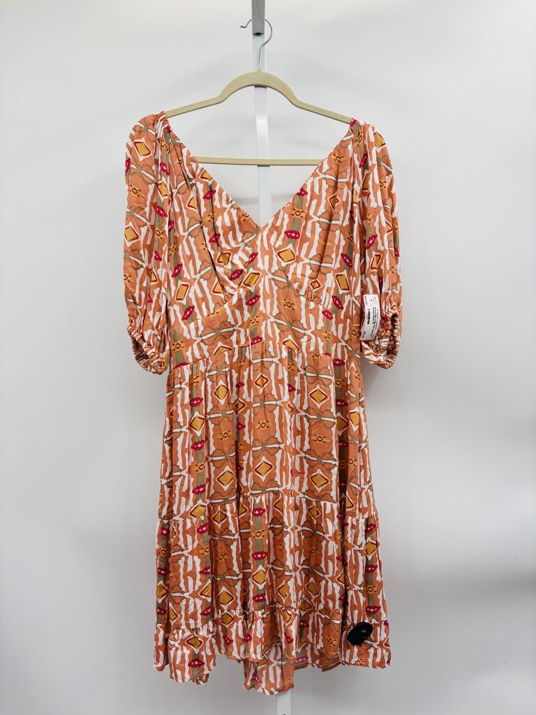 Phie Collective Dress Orange/White M