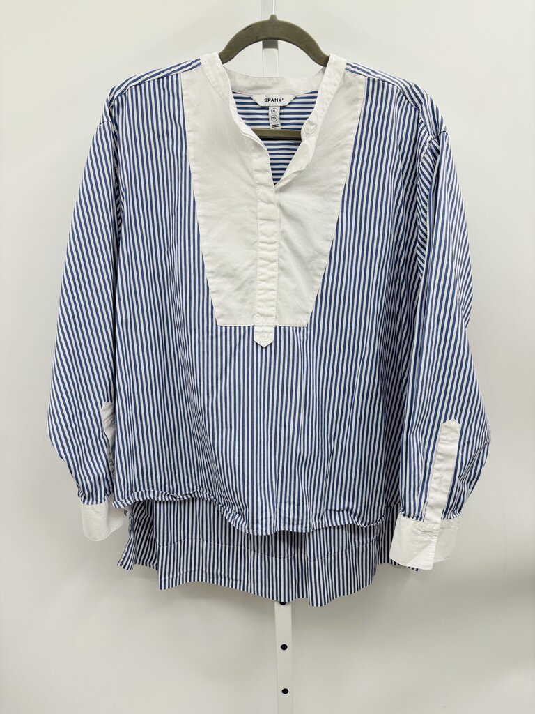 Spanx Top Blue/White XL