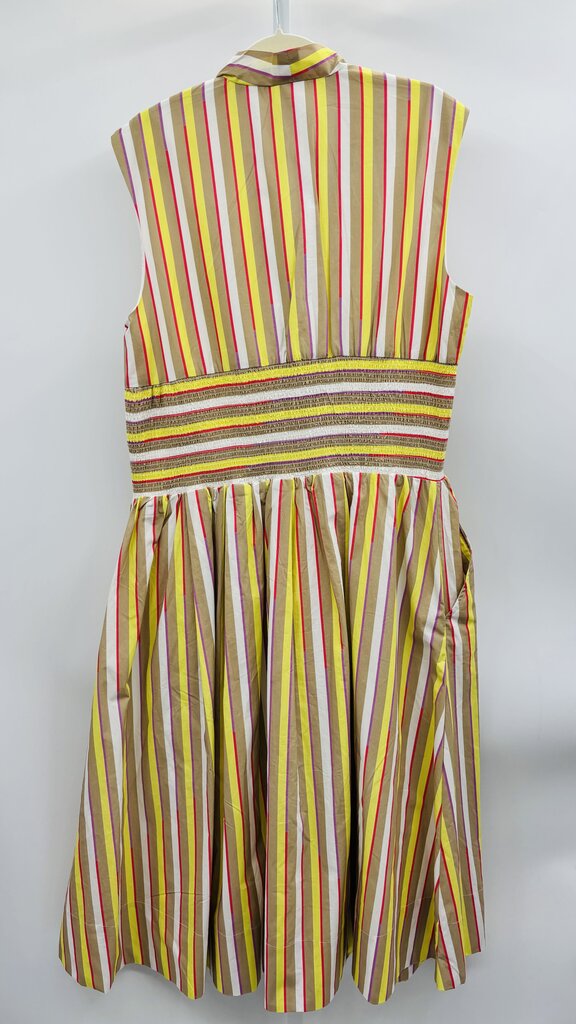 Anthropologie Dress Plus White/Tan XL