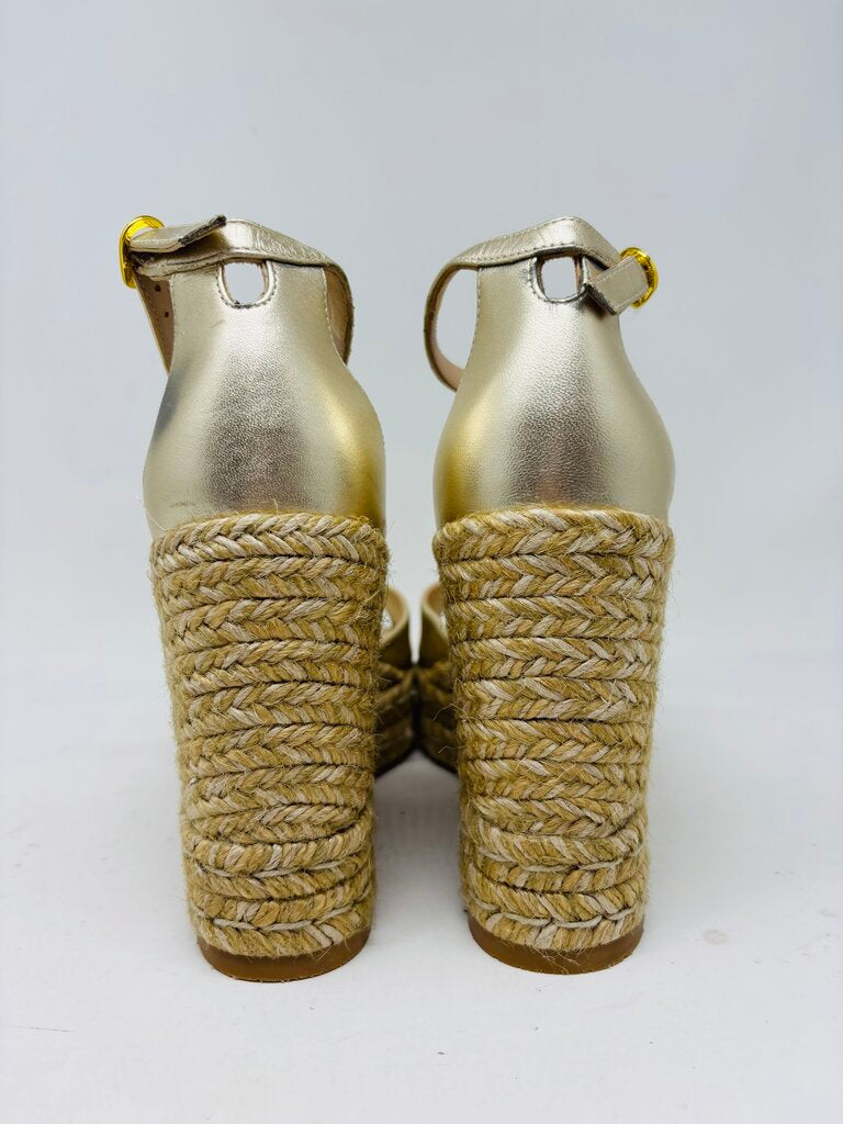 Stuart Weitzman Wedge Gold 7.5