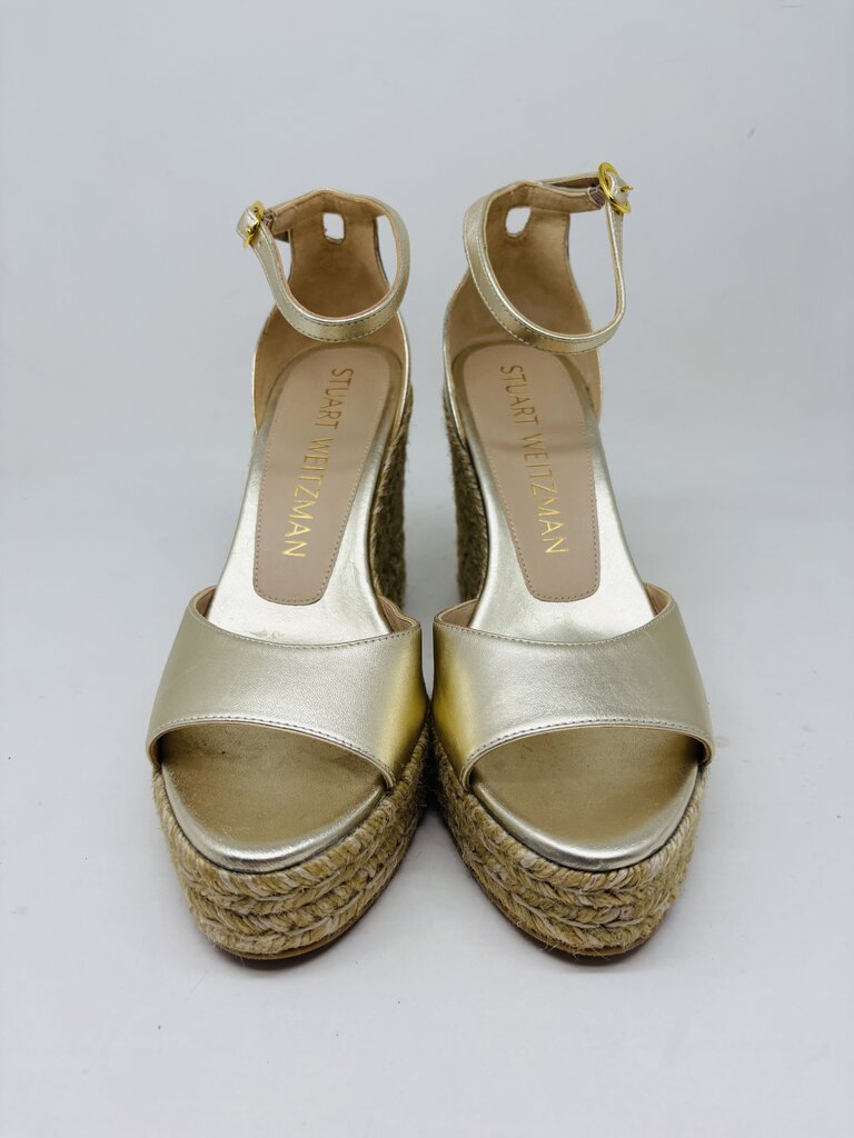 Stuart Weitzman Wedge Gold 7.5