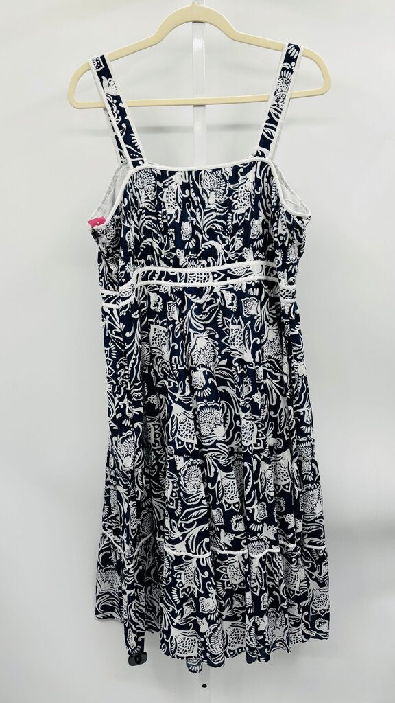 Talbots Maxi Dress Navy 12