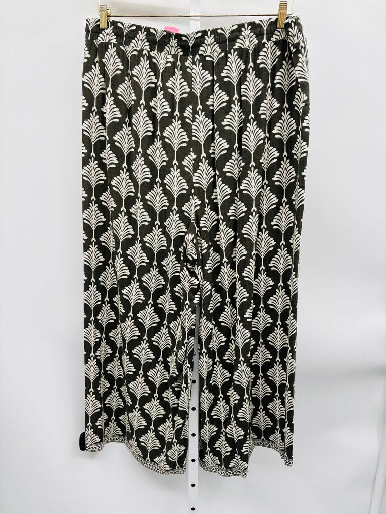 Max Studio Pants Plus Green 2X