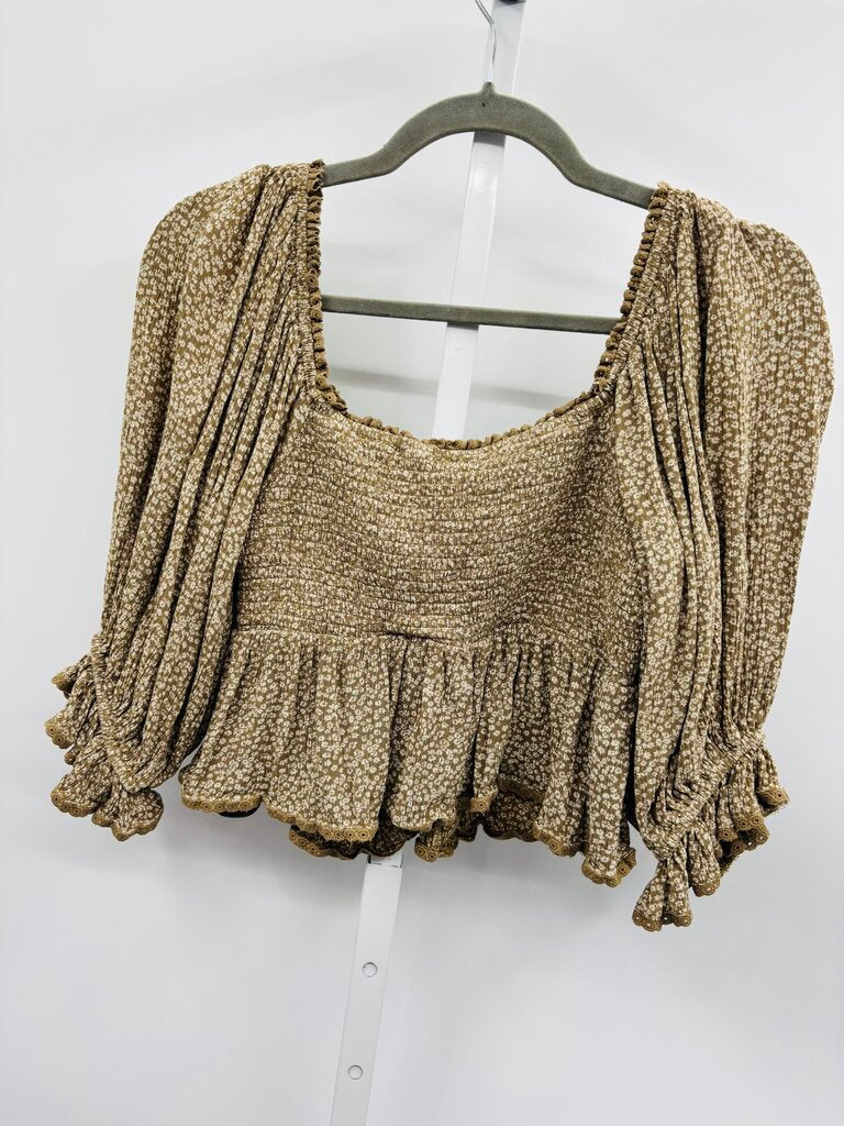 Free People Top Green XS