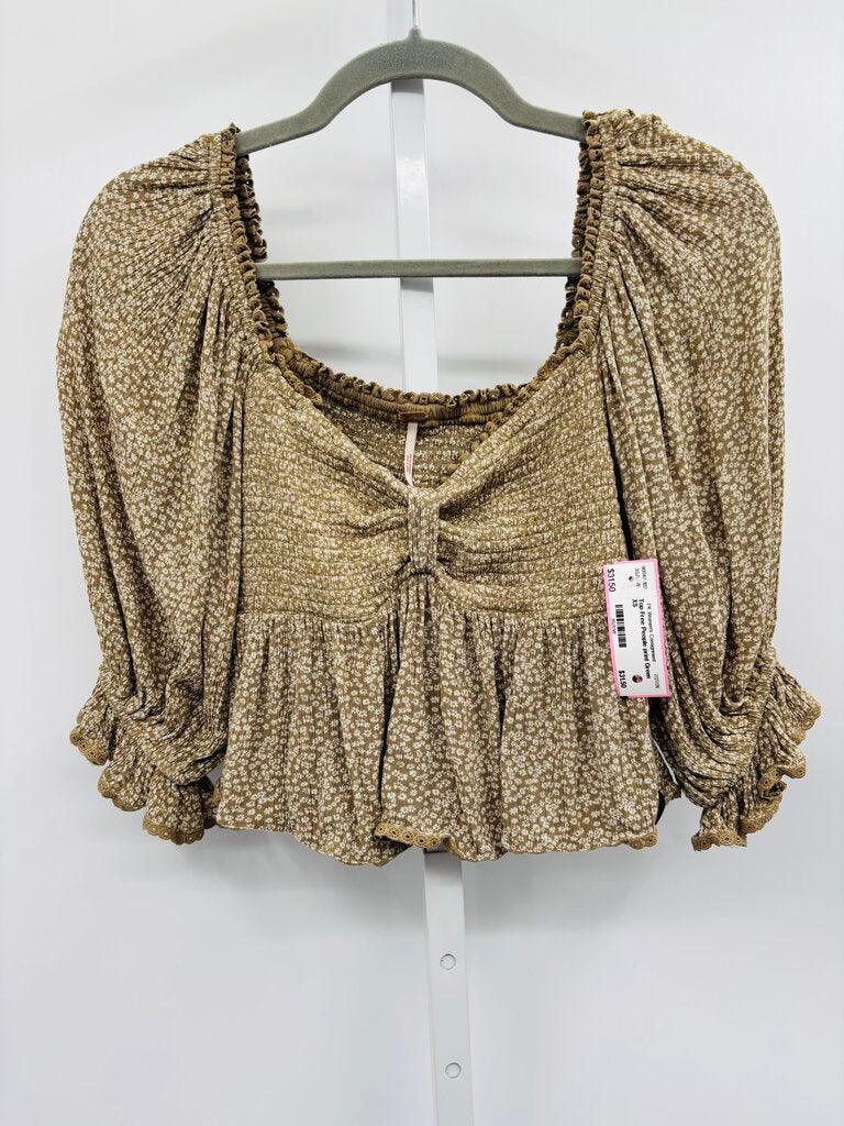 Free People Top Green XS