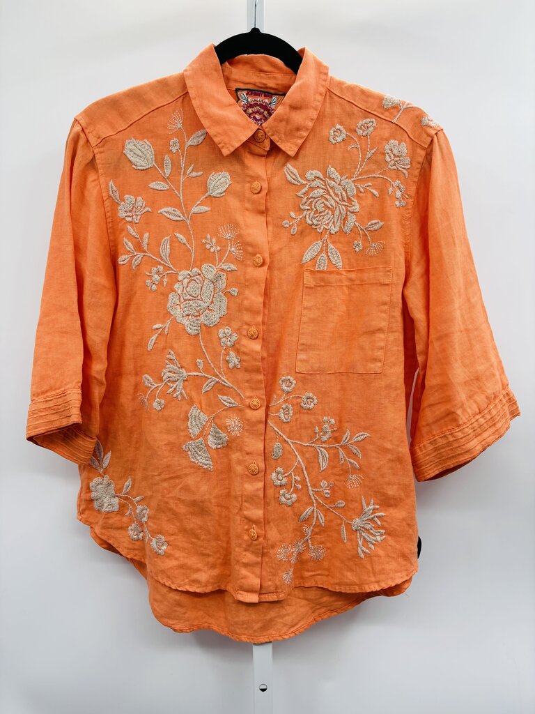 Johnny Was Shirt Orange XS