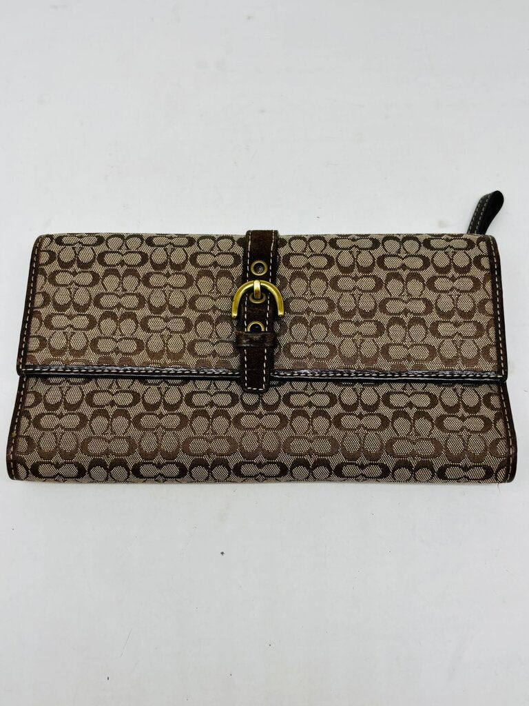 Coach Wallet Brown Signature