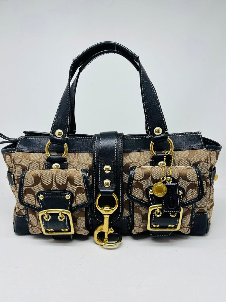 Coach Handbag Tan Signature