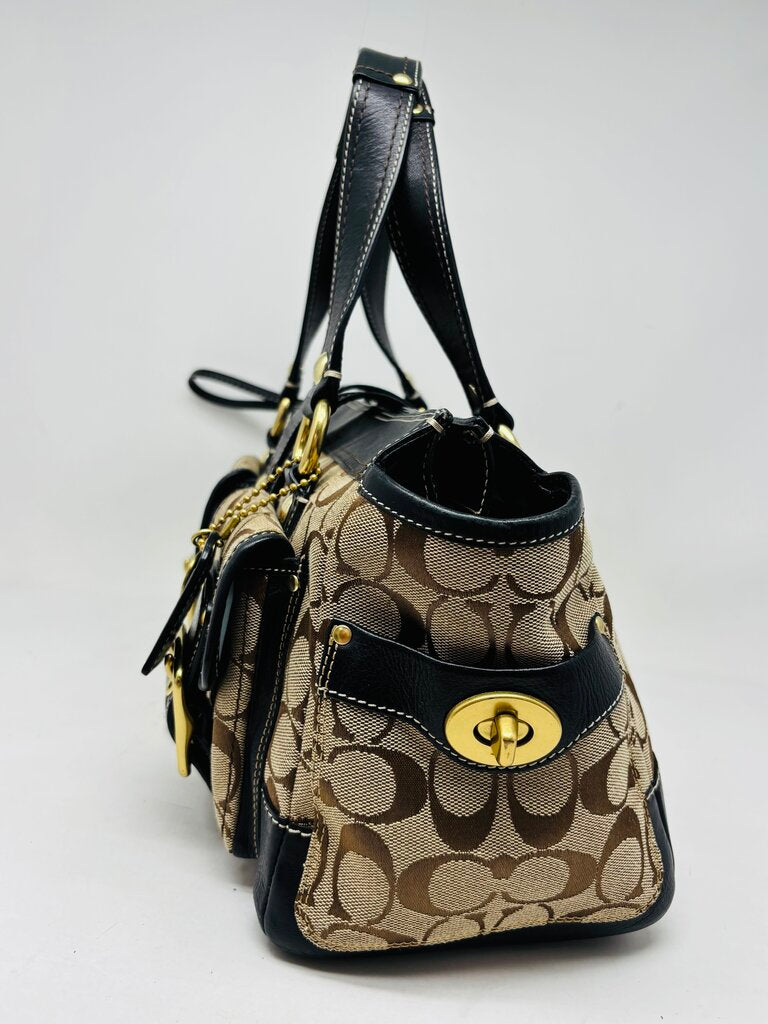 Coach Handbag Tan Signature