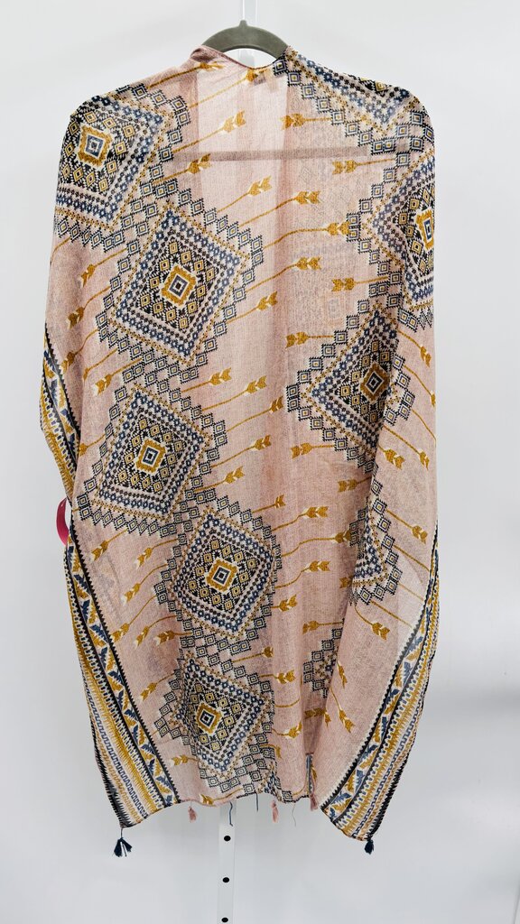 Woven Heart Kimono Pink OS