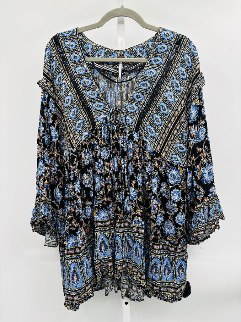 Free People Blouse Blue M