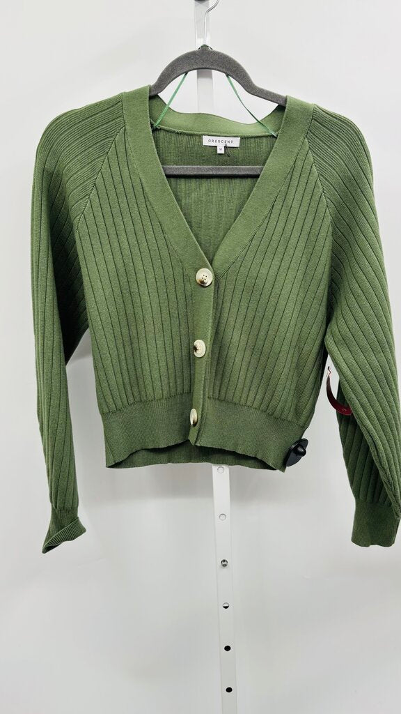 Crescent Cardigan Green M