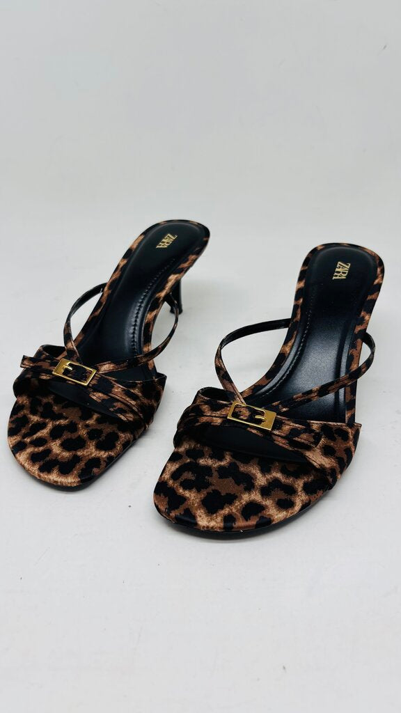 Zara Heels Brown 7.5
