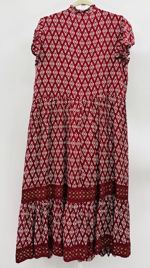Azure and Indigo Maxi Dress Red L