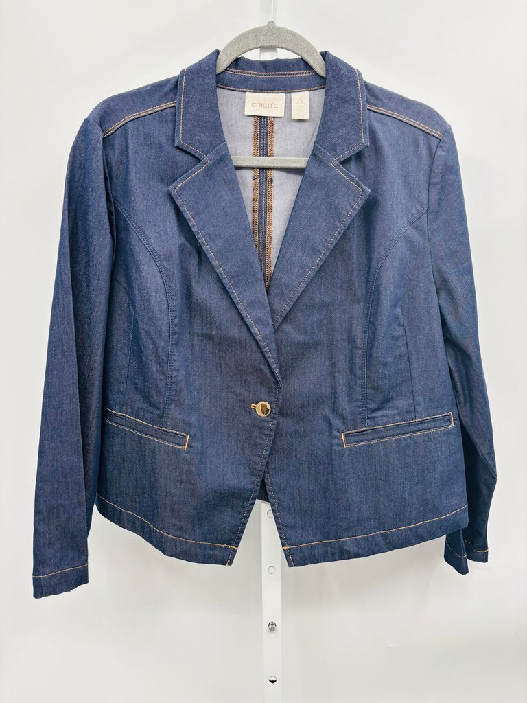 Chico's Jacket Denim XL
