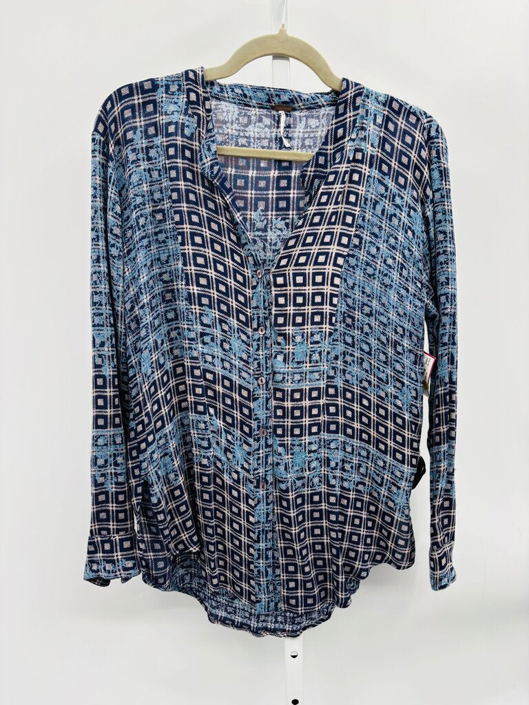 Free People Blouse Navy XS
