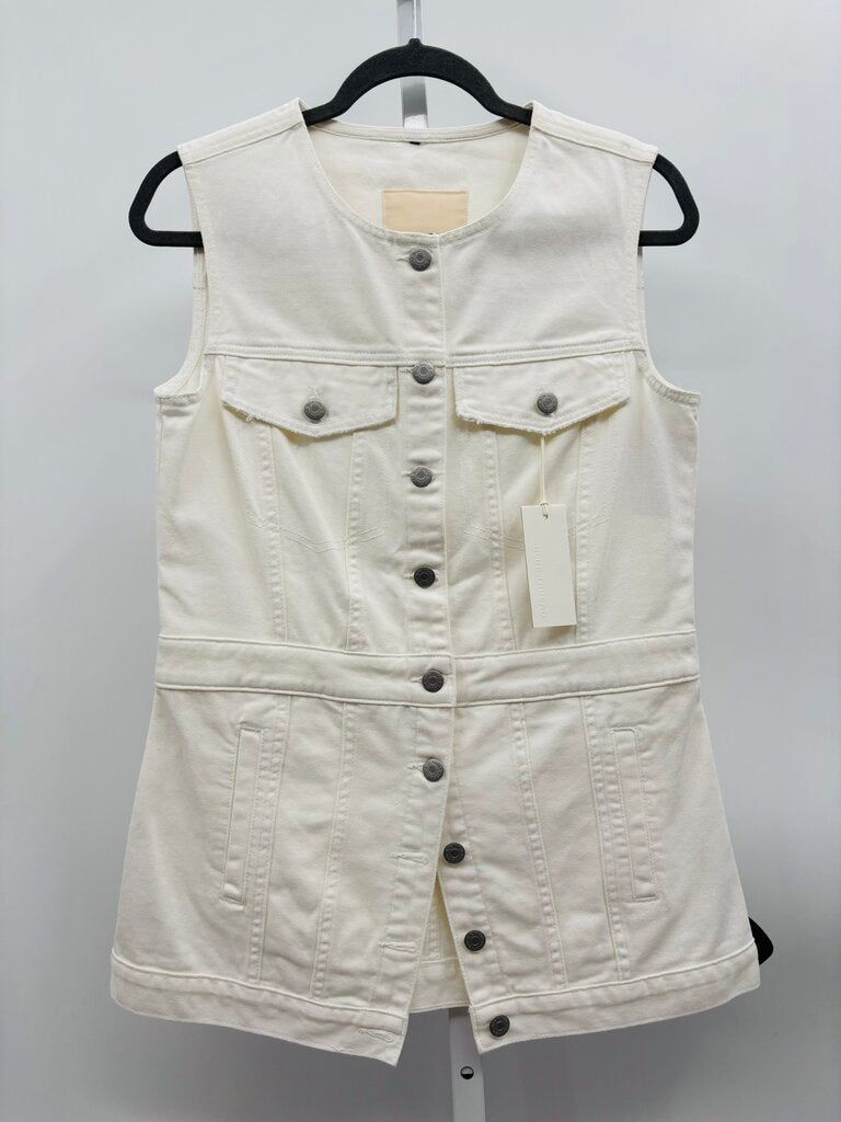 Blue Thread Vest White 6