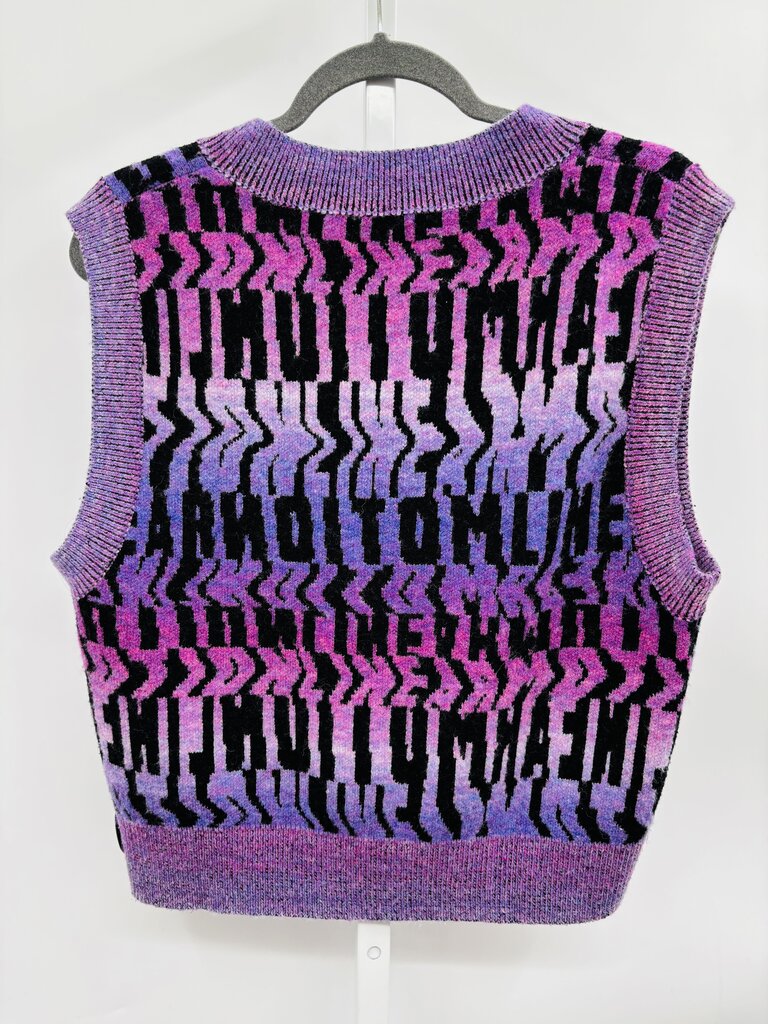 Urban Revivo Sweater Vest Purple 2