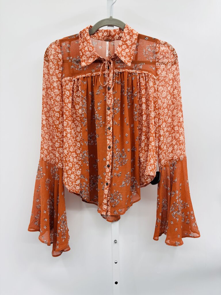 Free People Blouse Orange XS