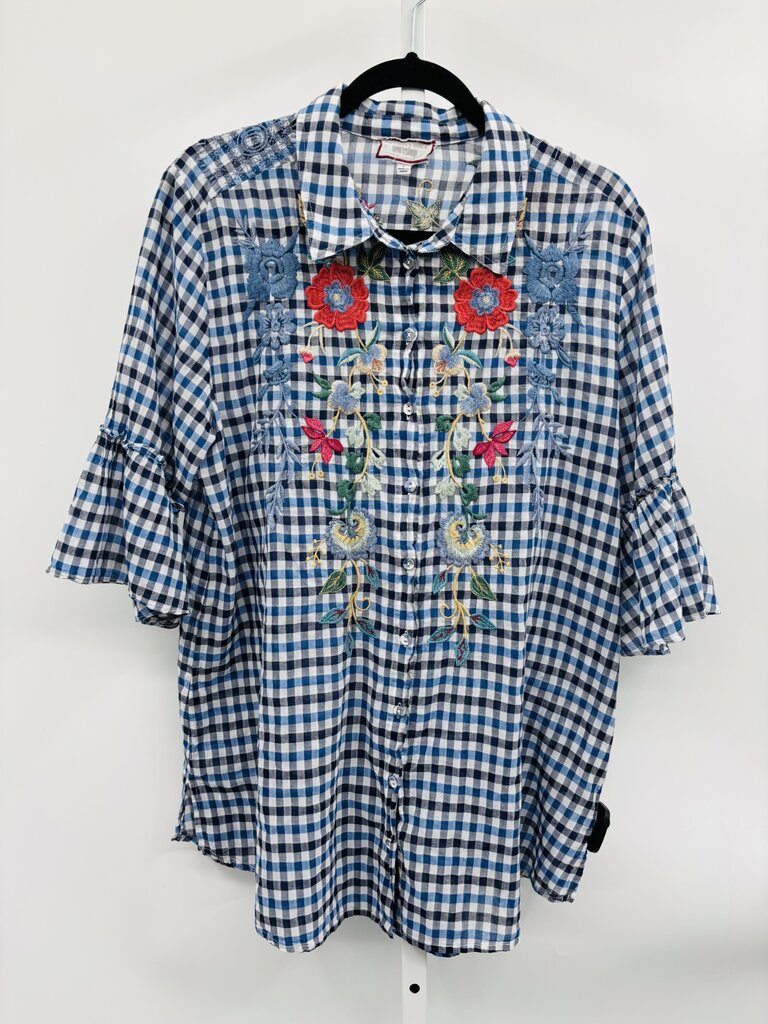 Johnny Was Workshop Shirt Blue L