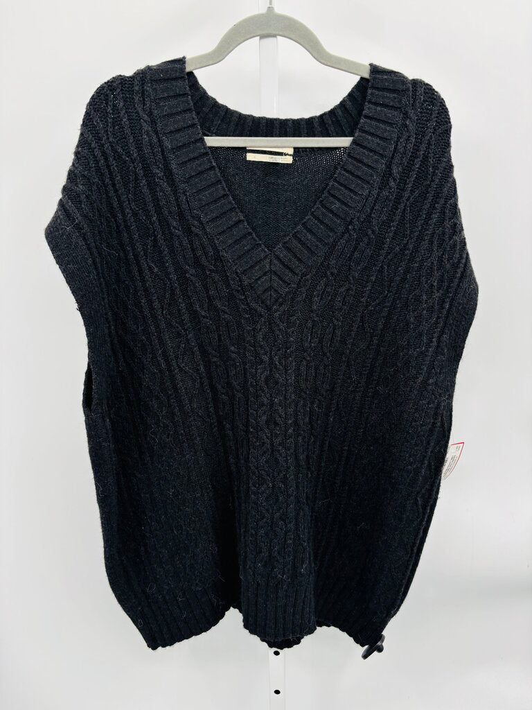 Anthropologie Sweater Vest Black M
