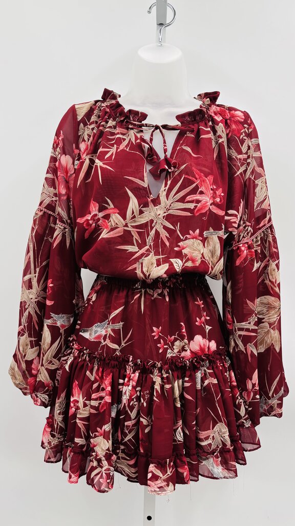 Misa Dress Burgundy M