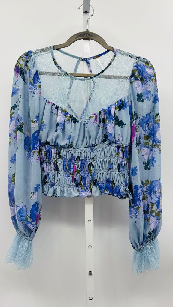 Free People Blouse Blue XS
