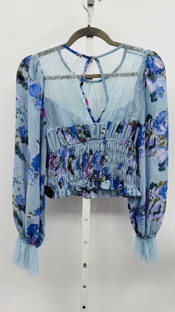 Free People Blouse Blue XS