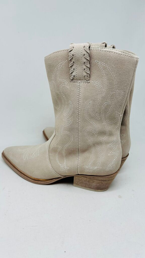 Franco Sarto Cowboy Boots Beige 7.5