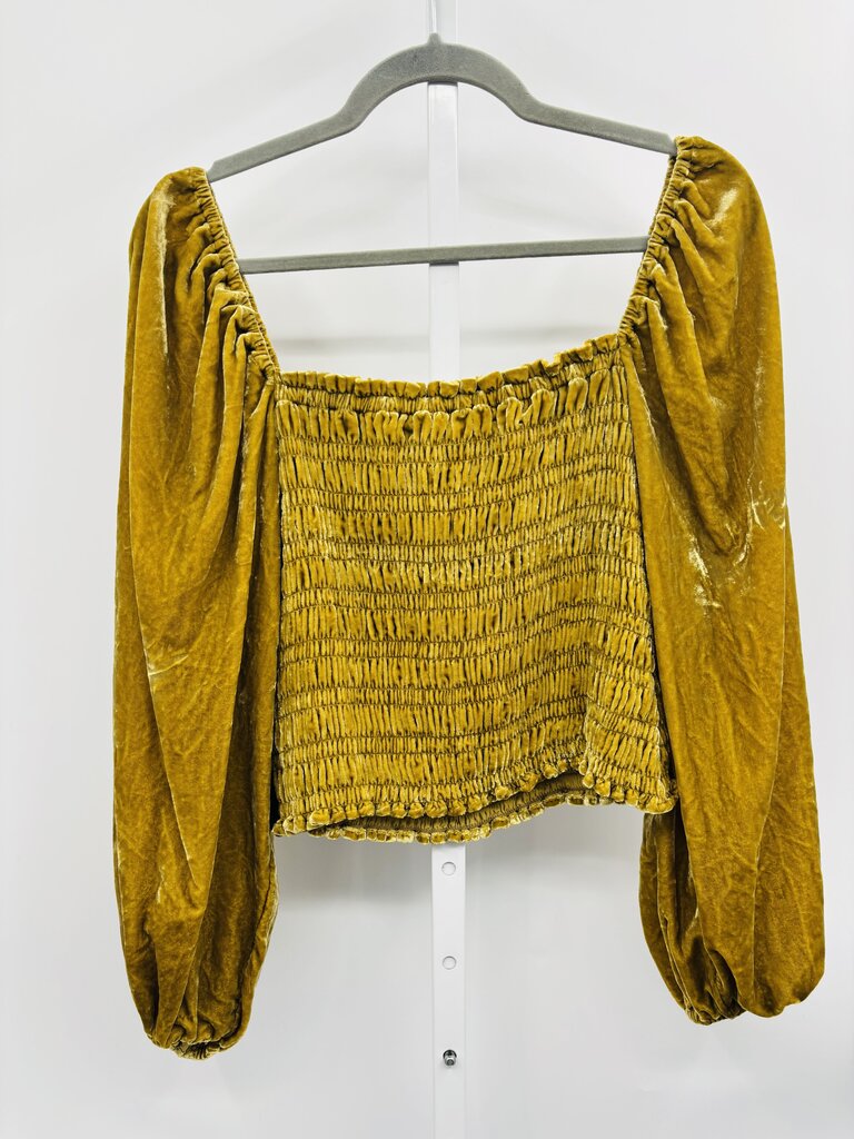 Anthropologie Top Gold M