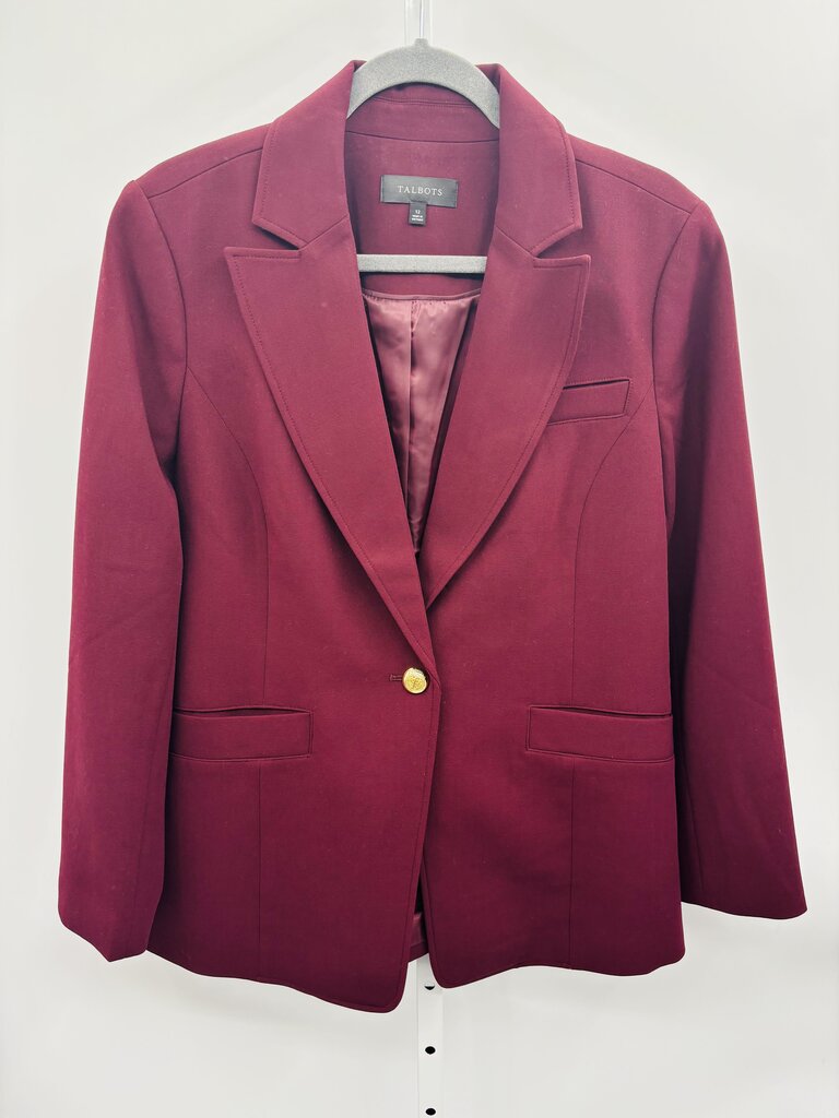 Talbots Blazer Burgundy 12