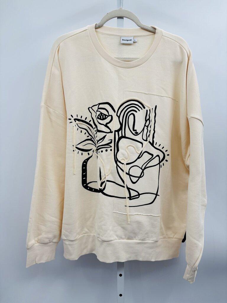 Desigual Sweatshirt Beige XL