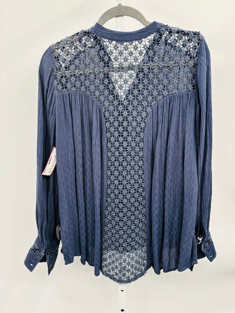 Free People Blouse Navy XS