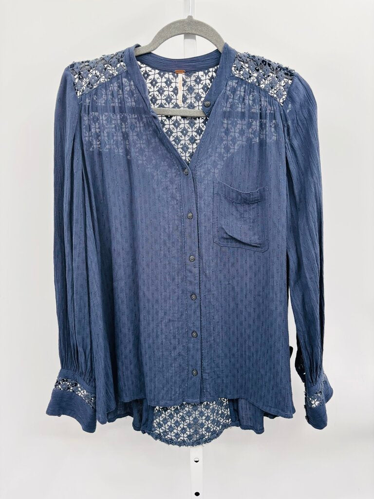 Free People Blouse Navy XS