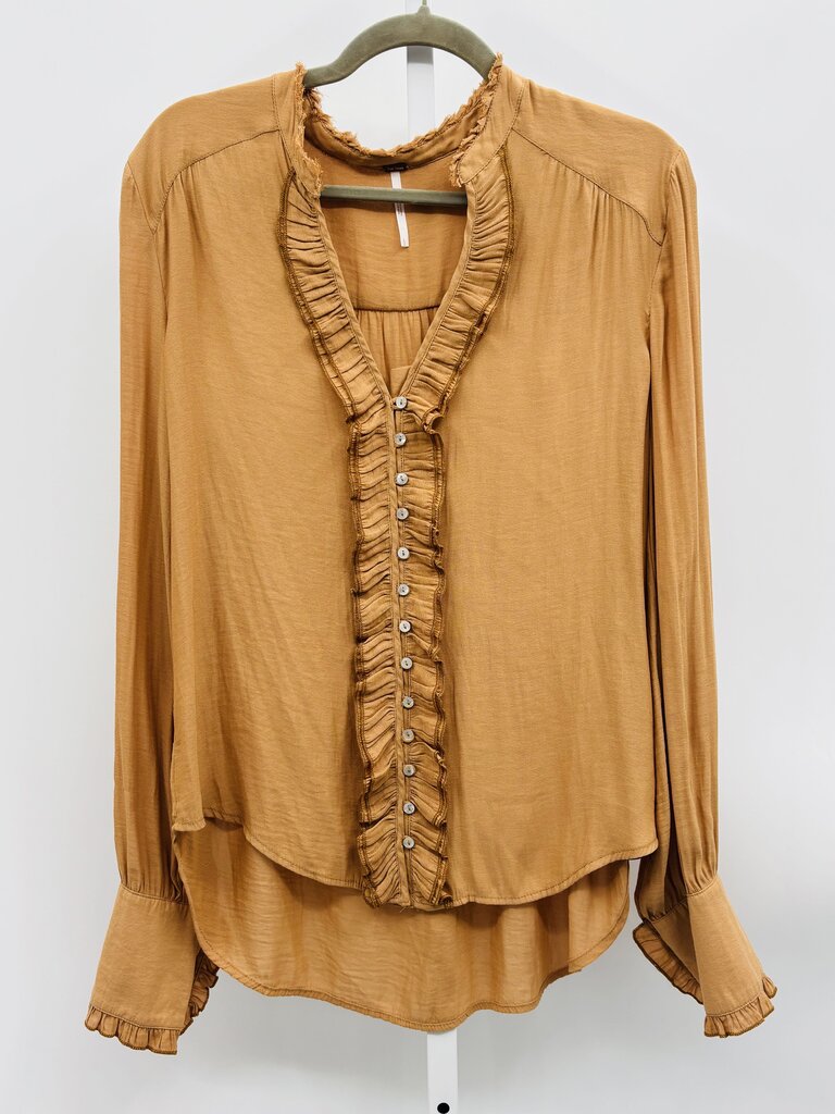 Free People Blouse Tan L