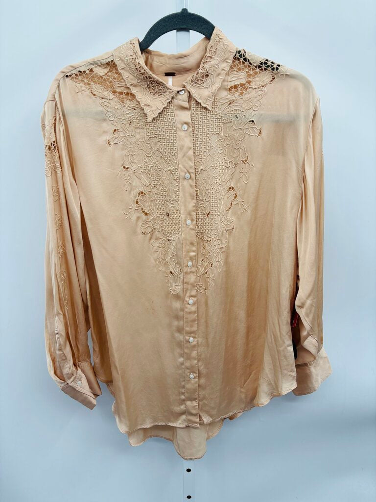 Free People Blouse Beige M