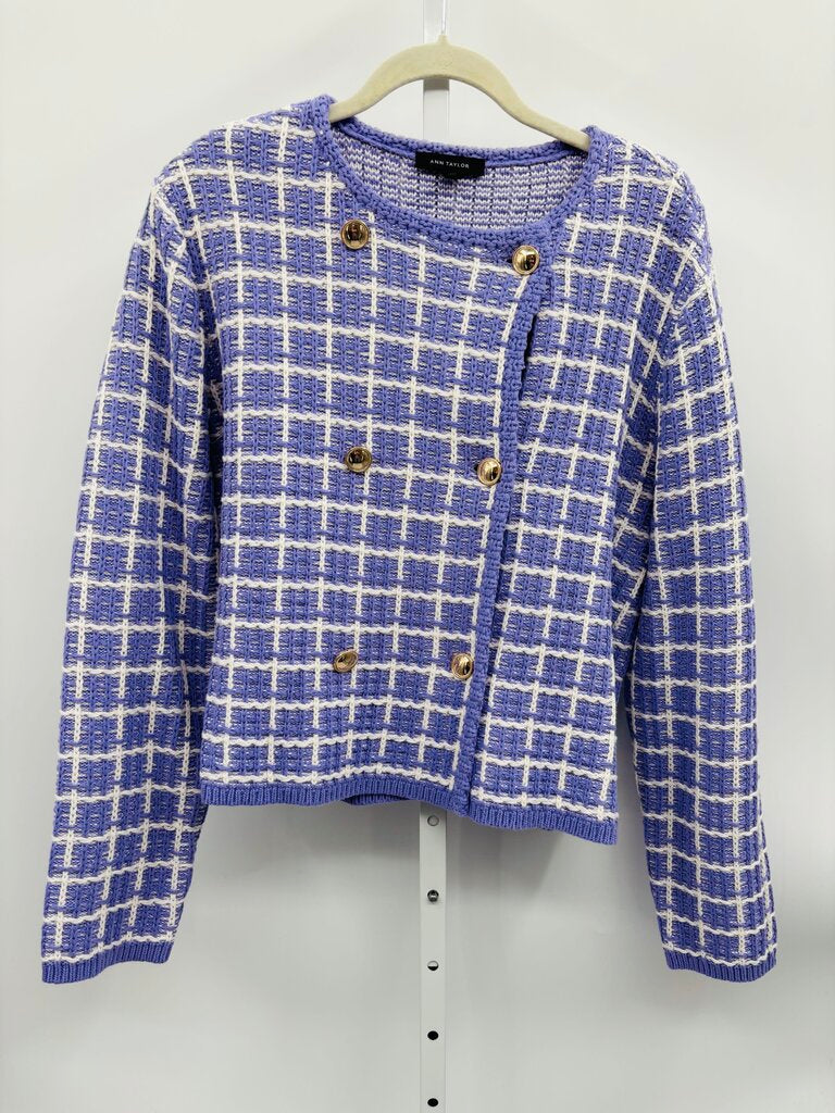 Ann Taylor Cardigan Plus Purple XXL