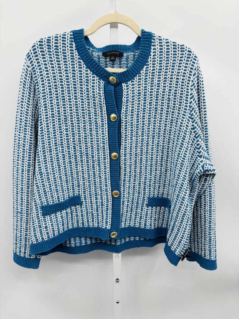 Ann Taylor Cardigan Plus Blue XXL