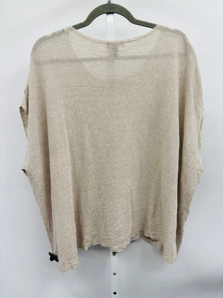 Eileen Fisher Top Plus Beige 2X